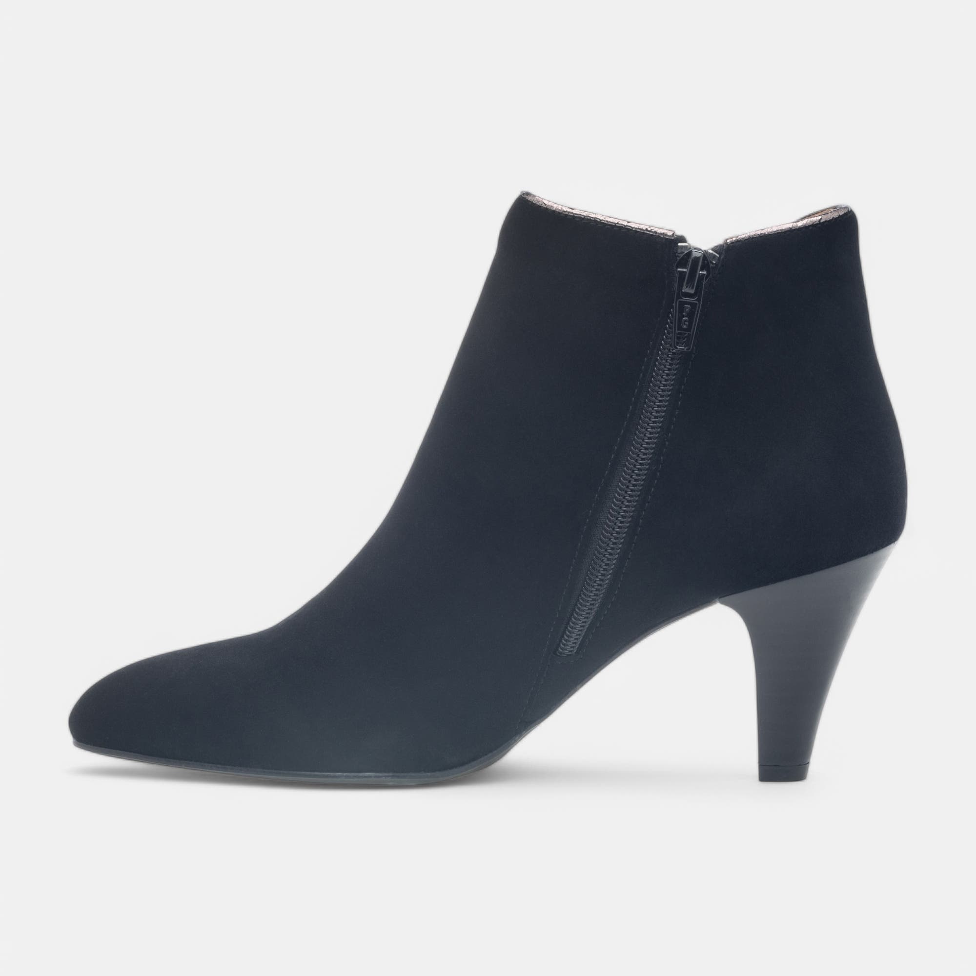 Bottines à talon Femme en cuir noir