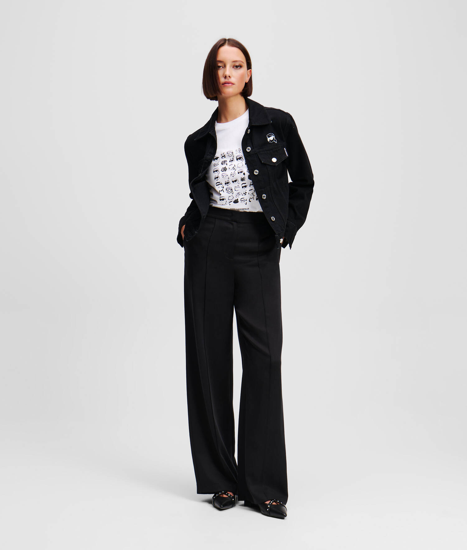 PANTALON COUPE DROITE - Noir