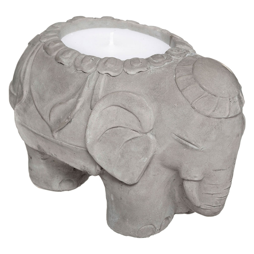 Bougie éléphant parfumée citronnelle ciment 180g
