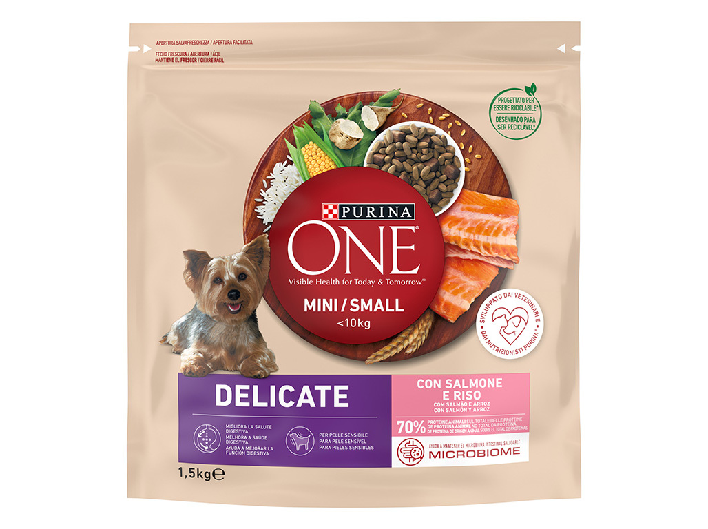 RAÇÃO PARA CÃO PURINA ONE MINI DELICATE 1.5KG