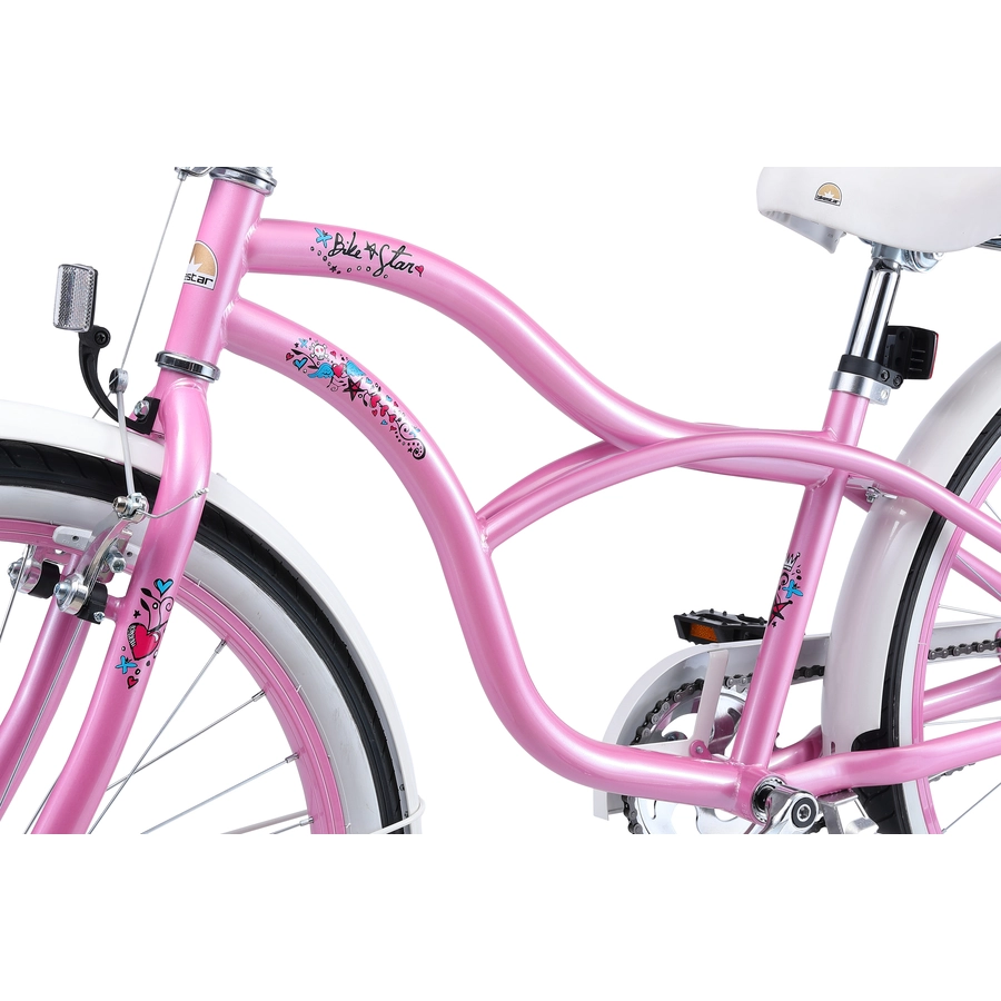 Bikestar Kinderrad 24 Zoll Cruiser pink