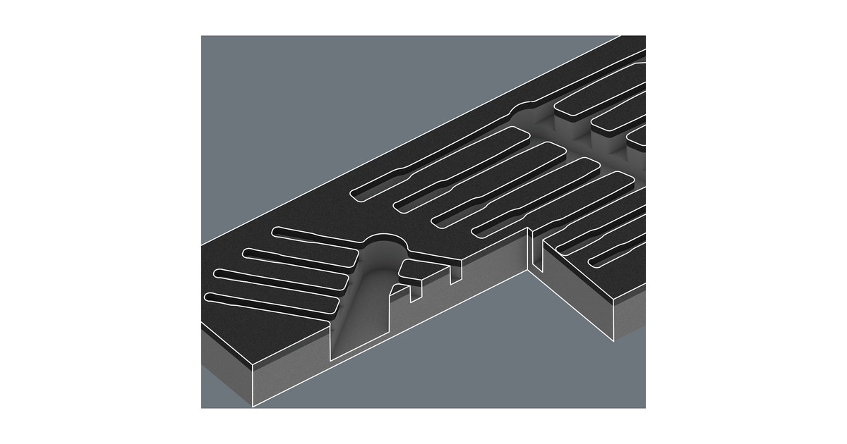 Wera9733 Schuimrubberen inzetstuk met 6001 Joker Switch Set 1, 11‑delig moersleutel  (Zwart/grijs)