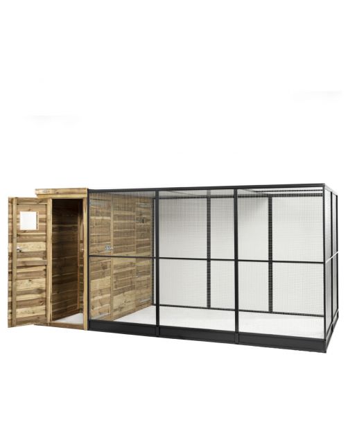 Voldux Volière R10 Links - Vogelverblijven - 391x200x190 cm Bruin