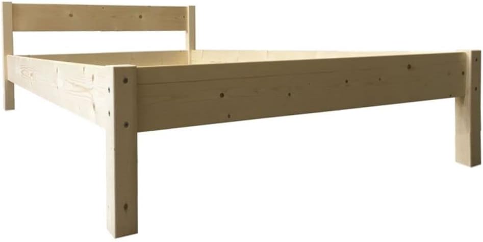 Bett mit Kopfteil 140x200 cm Massivholzbett 140cm Holzbett Holz massiv Bettgestell H67-37 (140 x 200)