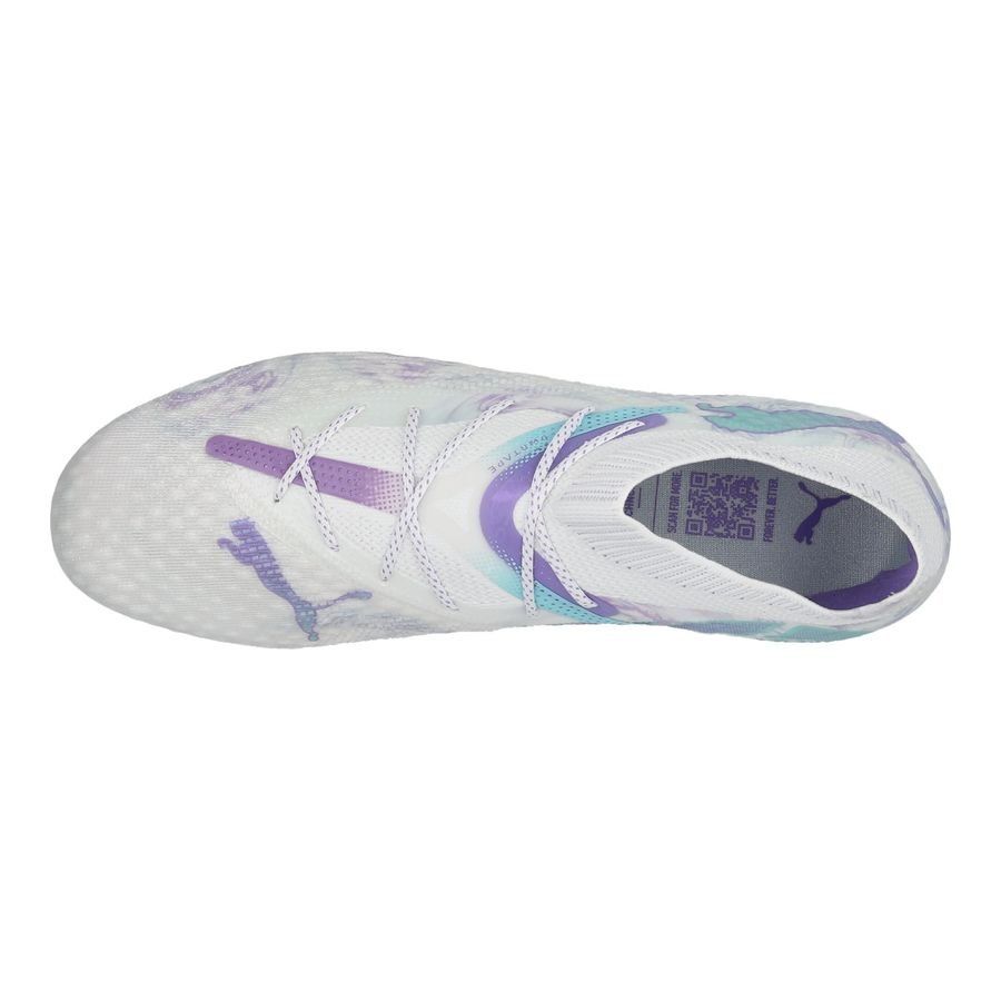 PUMA Future 7 Ultimate FG/AG Brilliance - Blanc/Noir/Spring Lavender Femme ÉDITION LIMITÉE