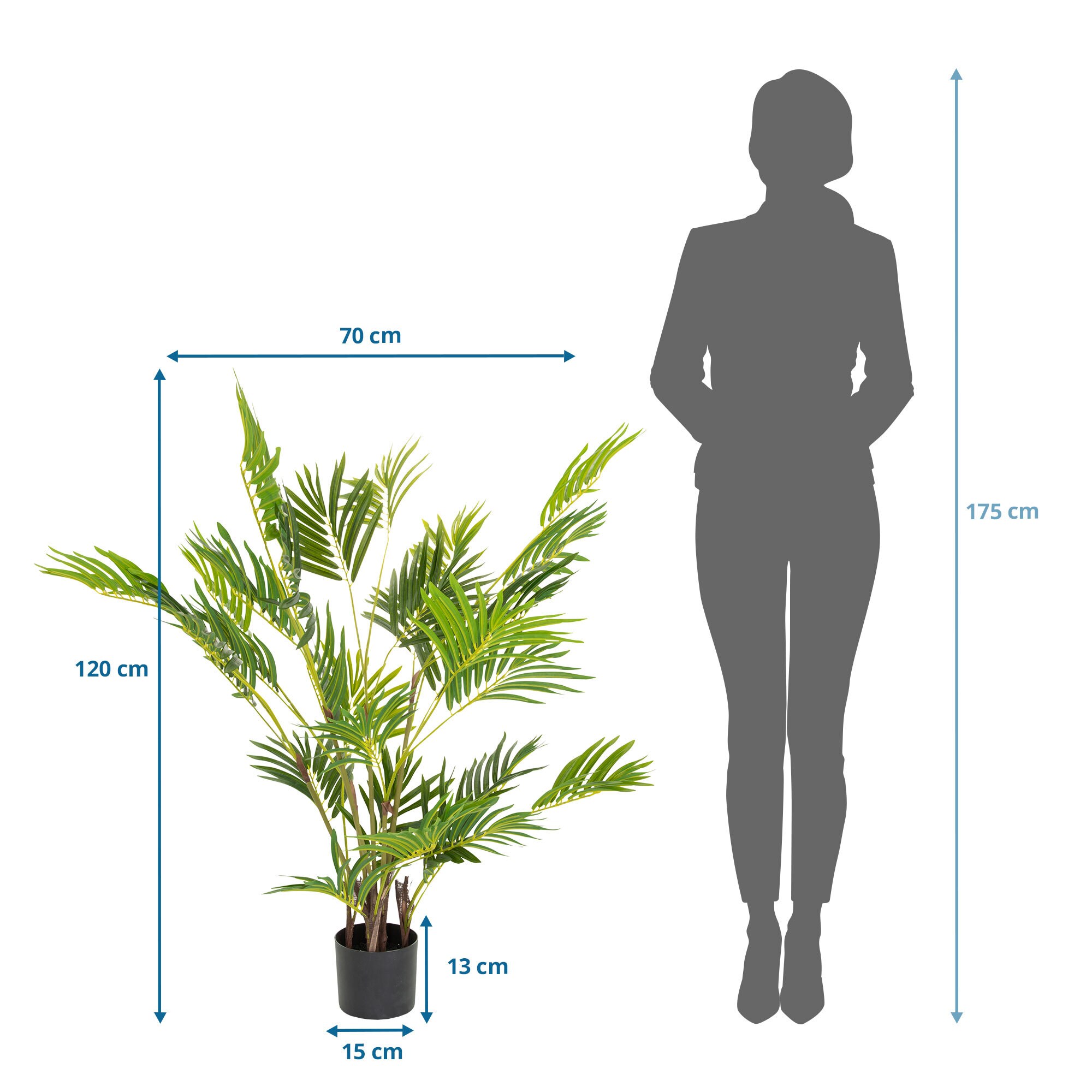 Kunstpflanze ARECA I Kunststoff, Stoff hjh OFFICE