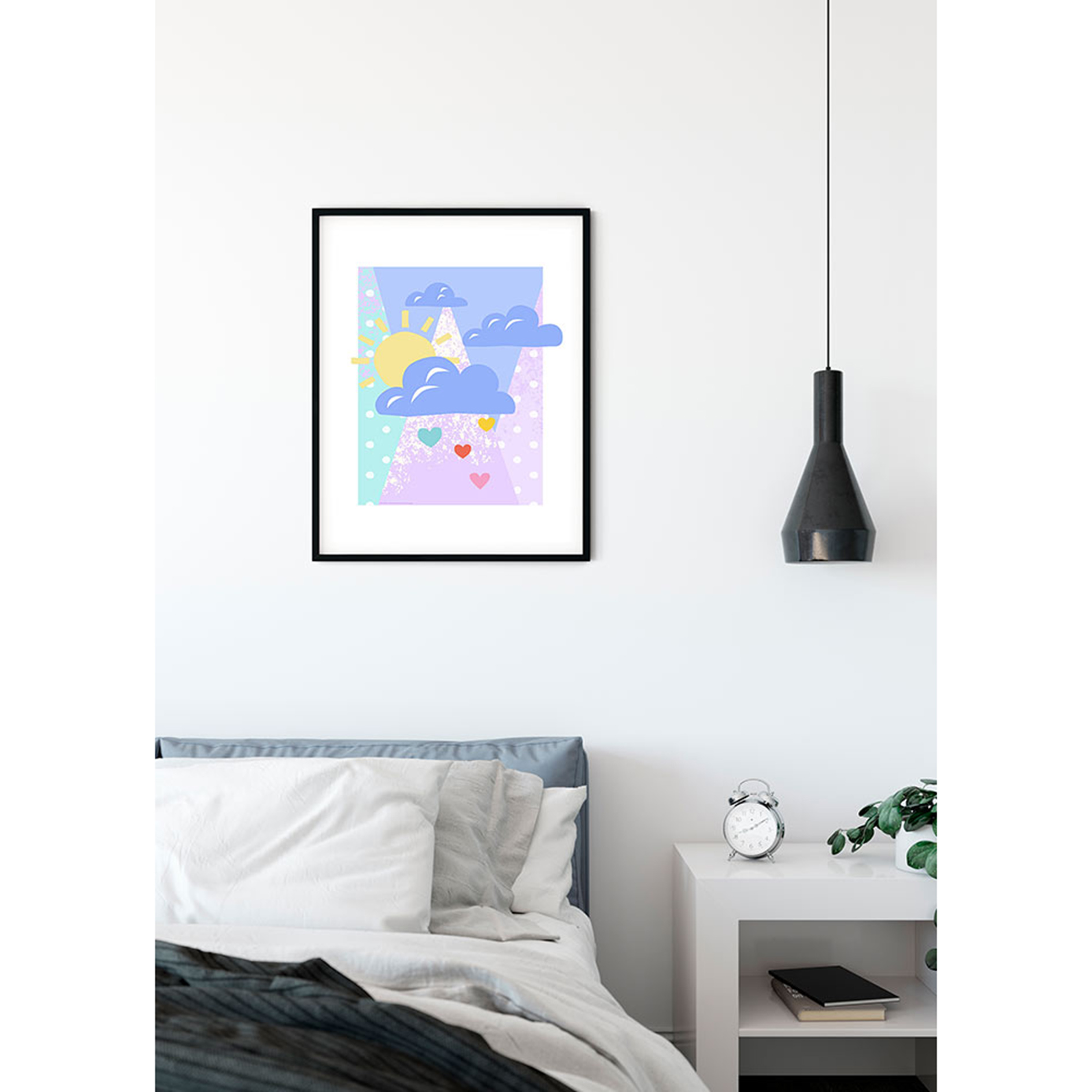 Wandbild WINNIE POOH CLOUDS - bunt - 50x70 cm