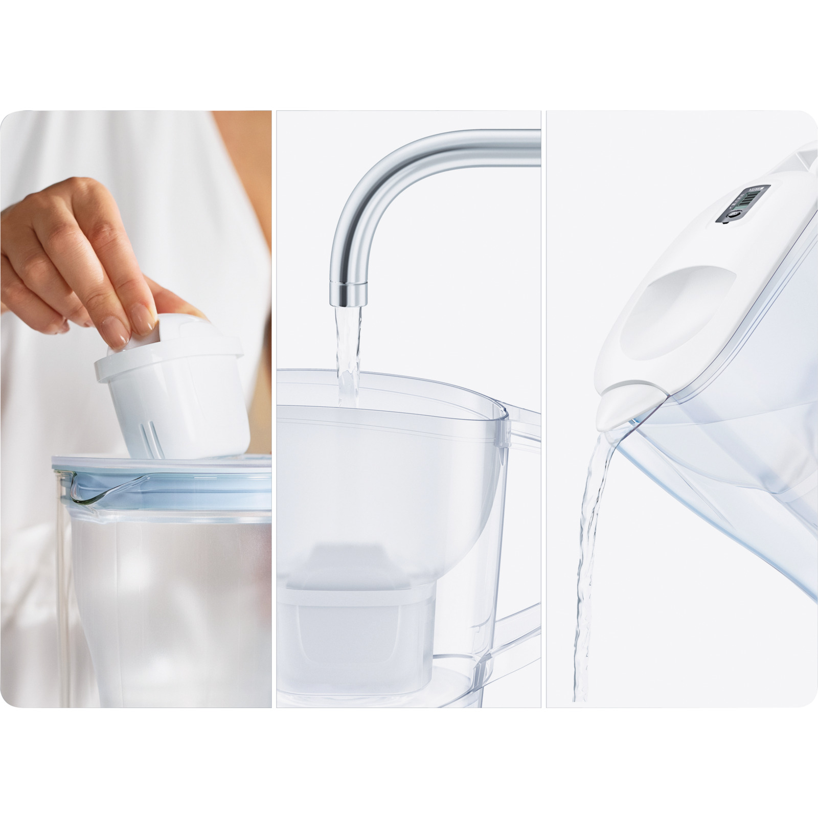 BRITA Krug Aluna 2.4 Liter weiss + 1 Kartusche M Pro