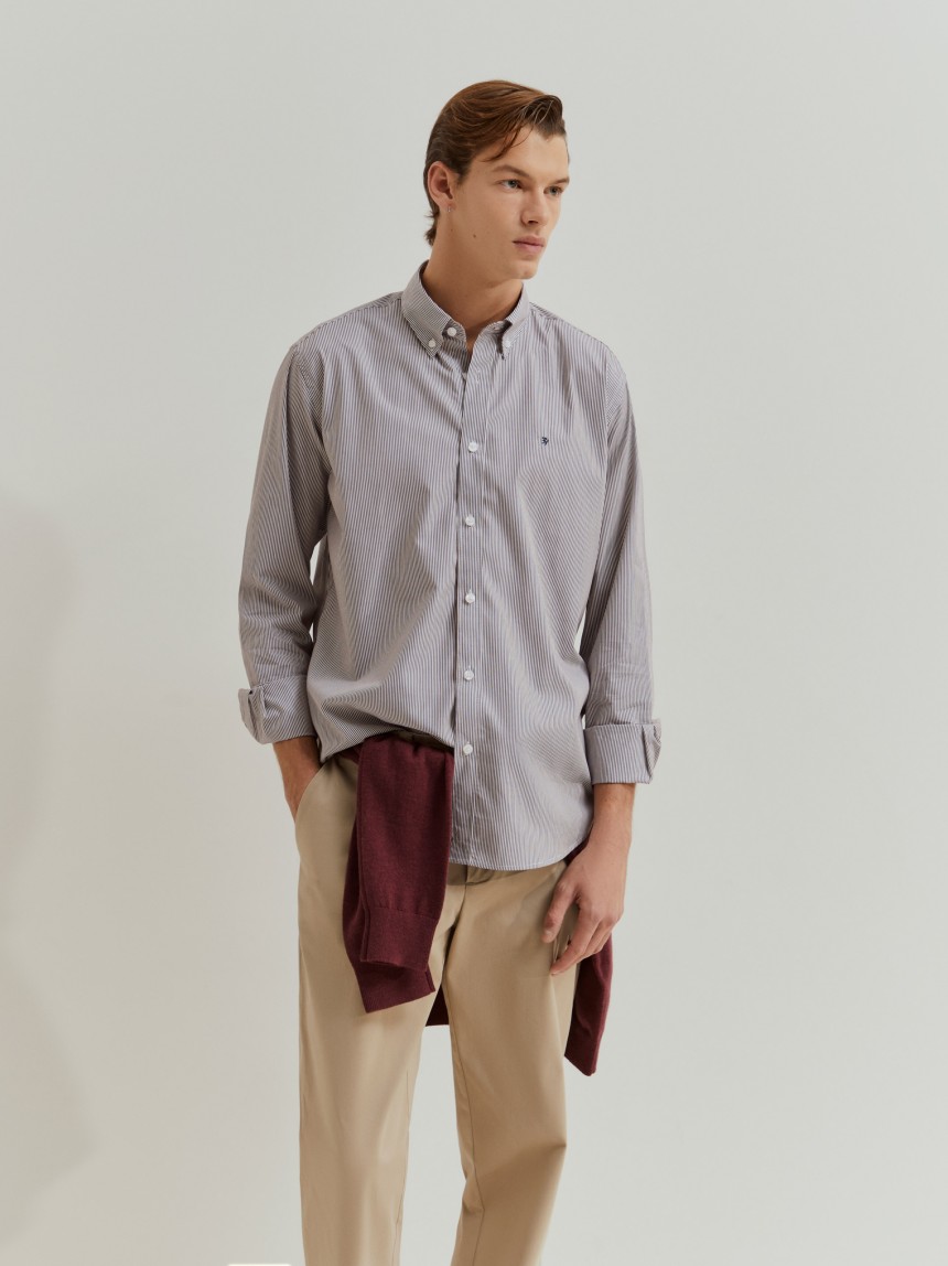 Camisa regular fit de algodão