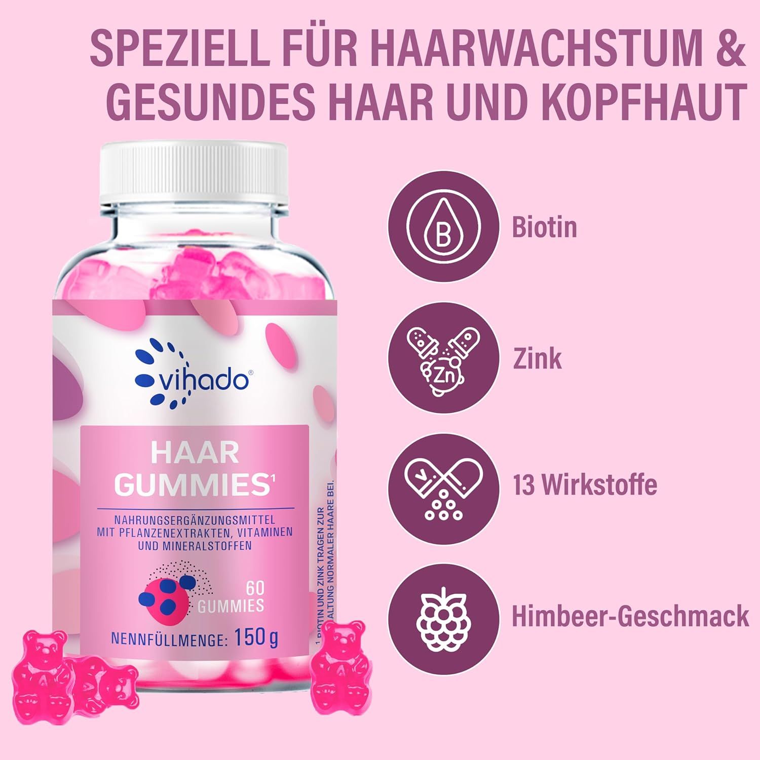 Vihado Haar Vitamine Gummies