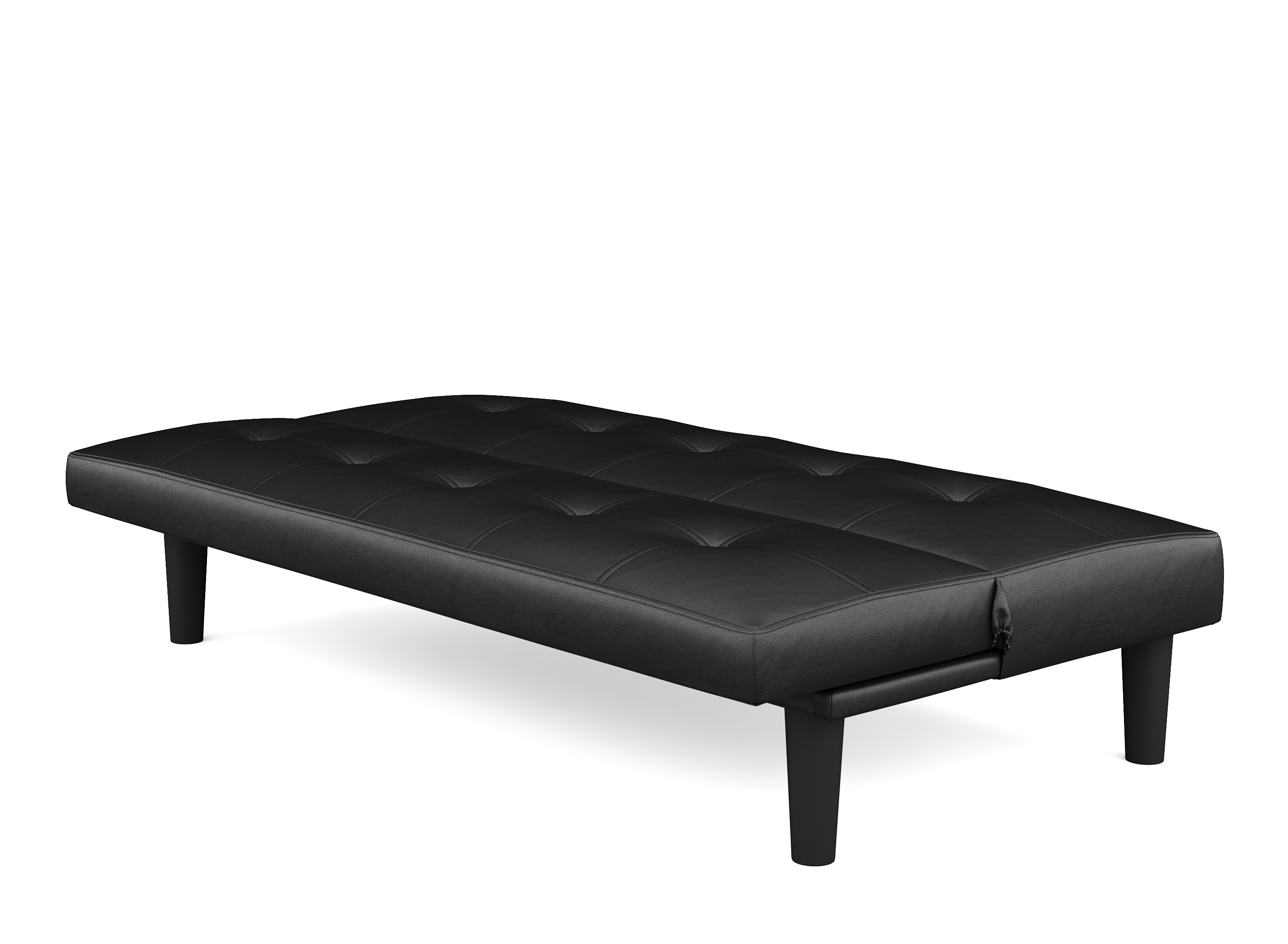 Schlafsofa Leder PUMA schwarz