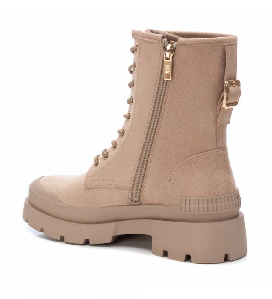 Botas de tornozelo Xti em camurça bege