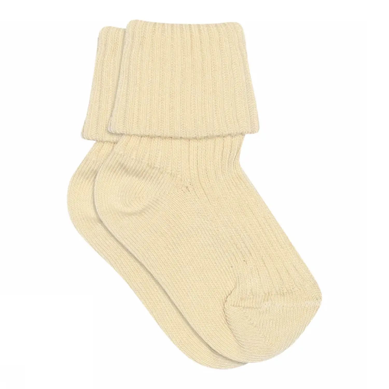 MP Denmark | Cotton rib baby socks | Ecru