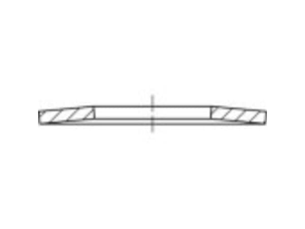 TOOLCRAFT TO-9979023 Tallerkenfjedre Indvendig diameter: 51 mm DIN 2093 Fjederstål 10 stk