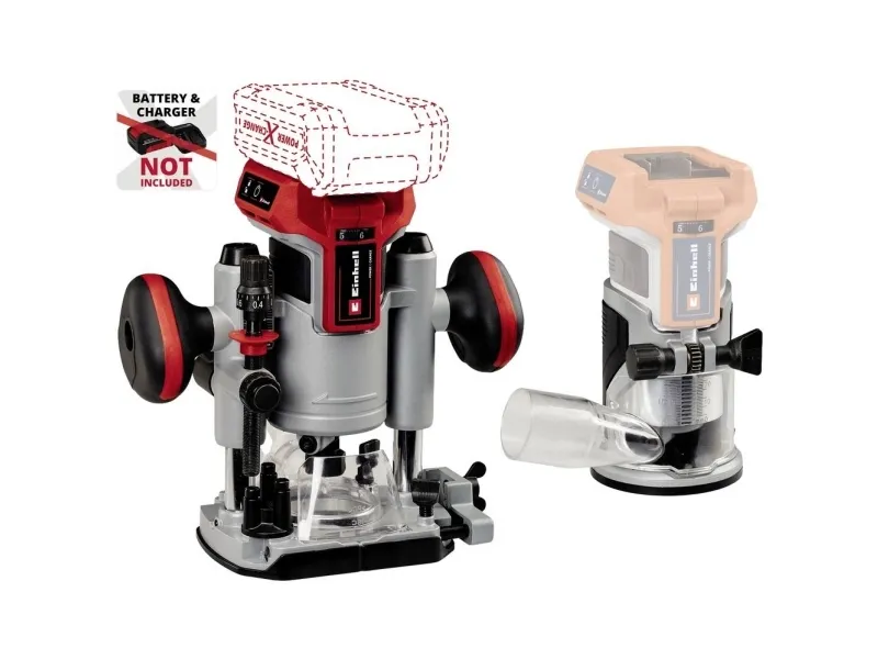Einhell Einhell TP-RO 18 Set Li BL overfræser 35/45 mm 18V u/batteri og lader - SOLO