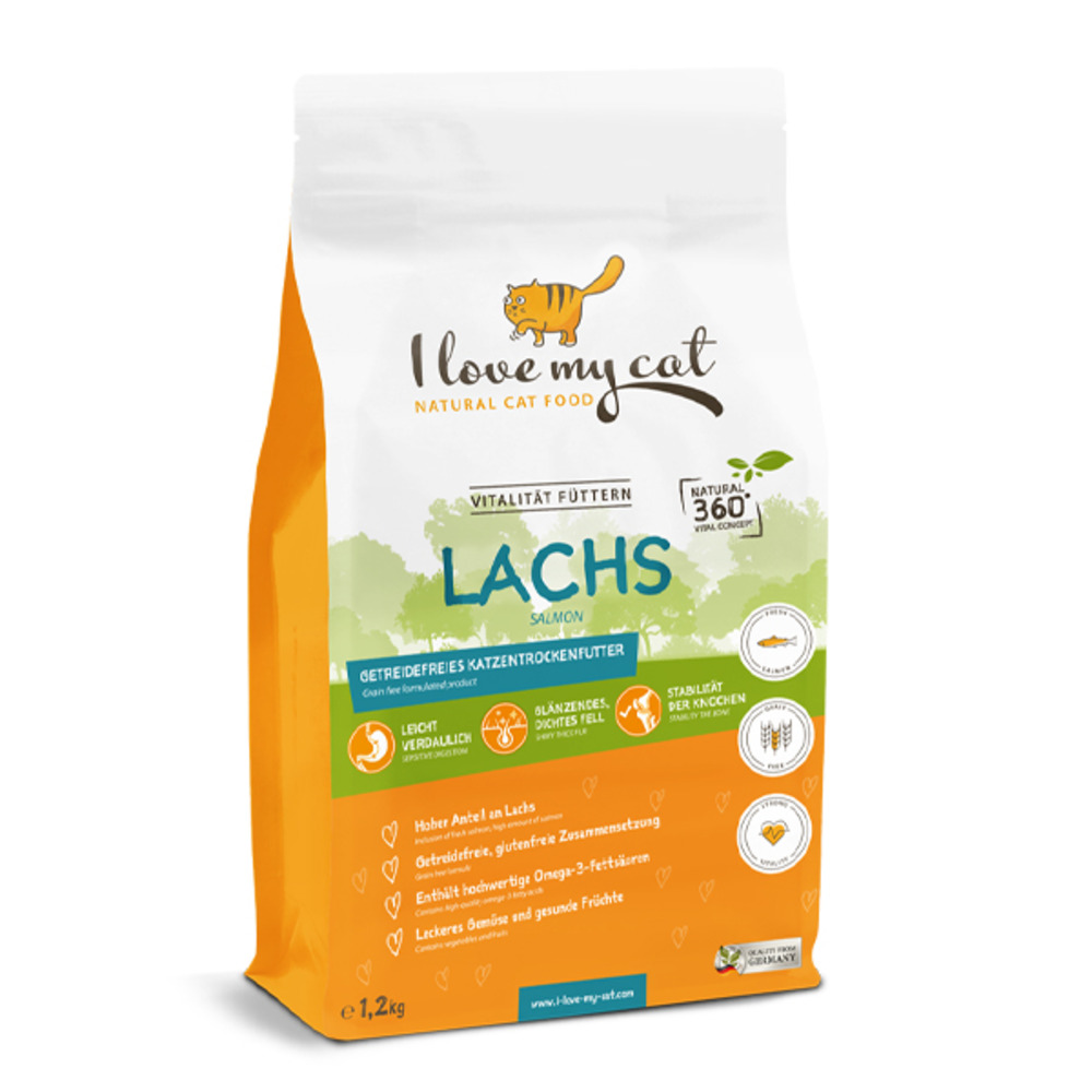 Pack de nourriture sèche avec saumon pour chats en surpoids