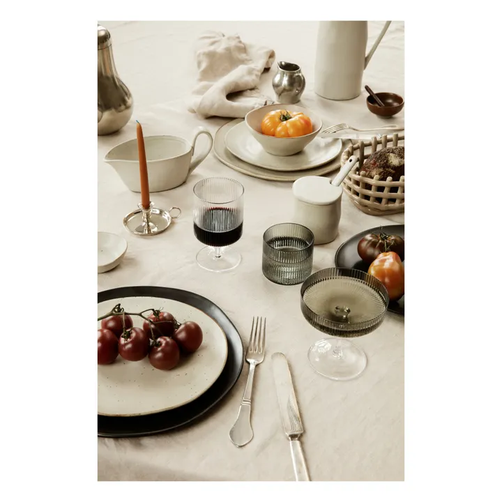 Ferm Living Pot à confiture Flow  | Blanc cassé