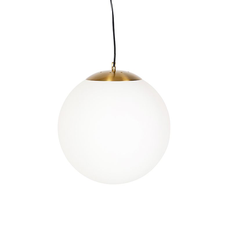Smart Scandinavische hanglamp goud met opaal glas 40cm incl. Wifi A60 - Ball 40