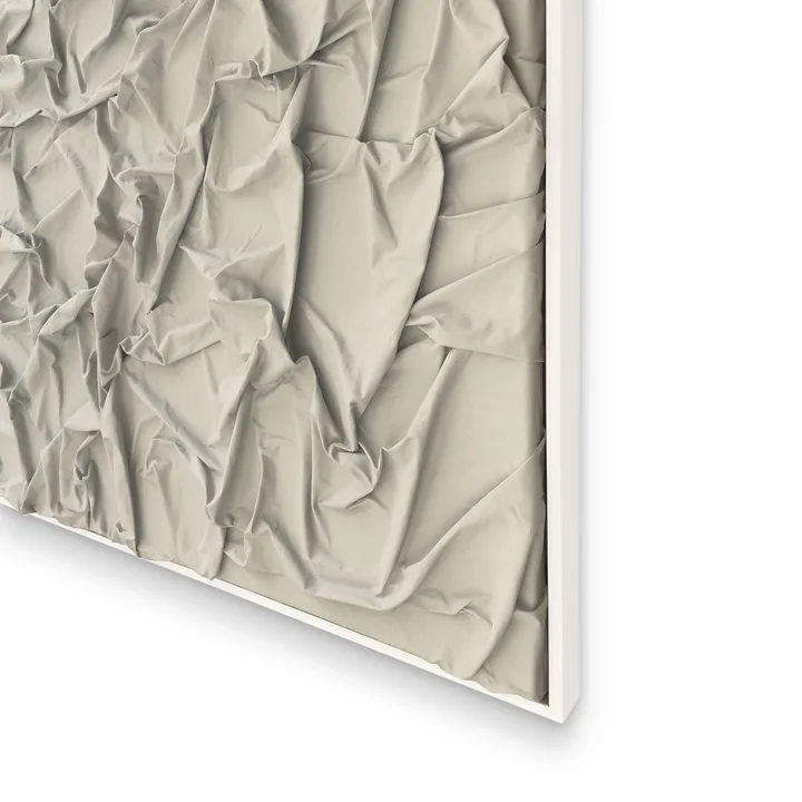 Studio Mykoda - SAHAVA Dune 2, 100 x 100 cm, beige hell / Rahmen weiss