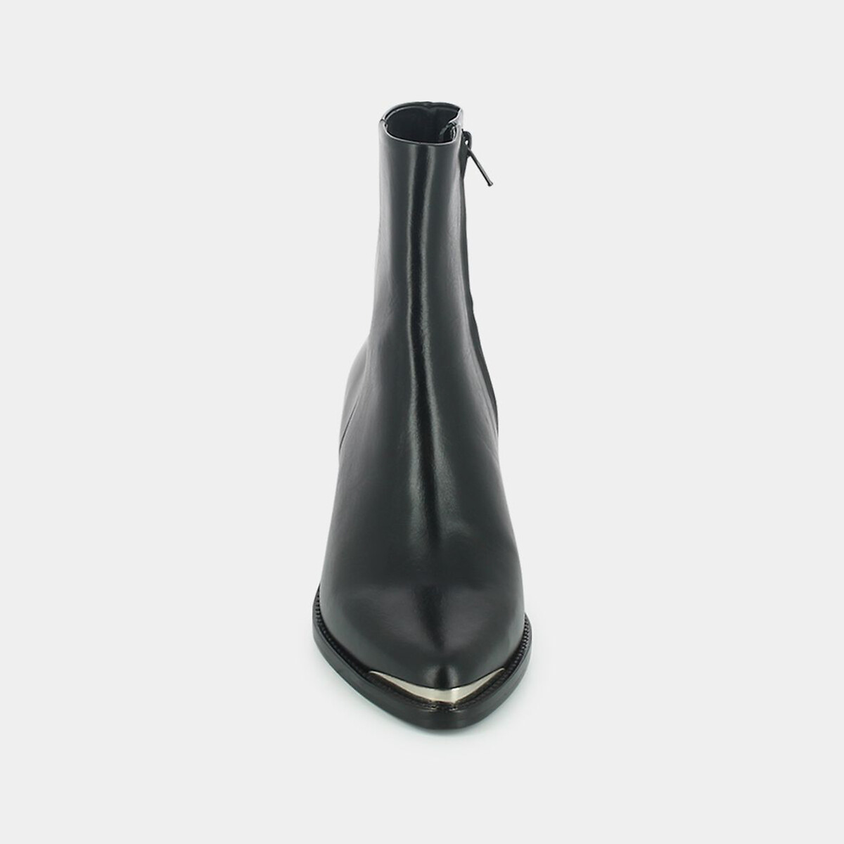 JONAK<br>Bottines de bico fino, em couro Delo
