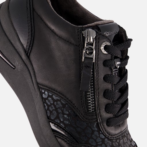 Tamaris Comfort Sneakers zwart Leer