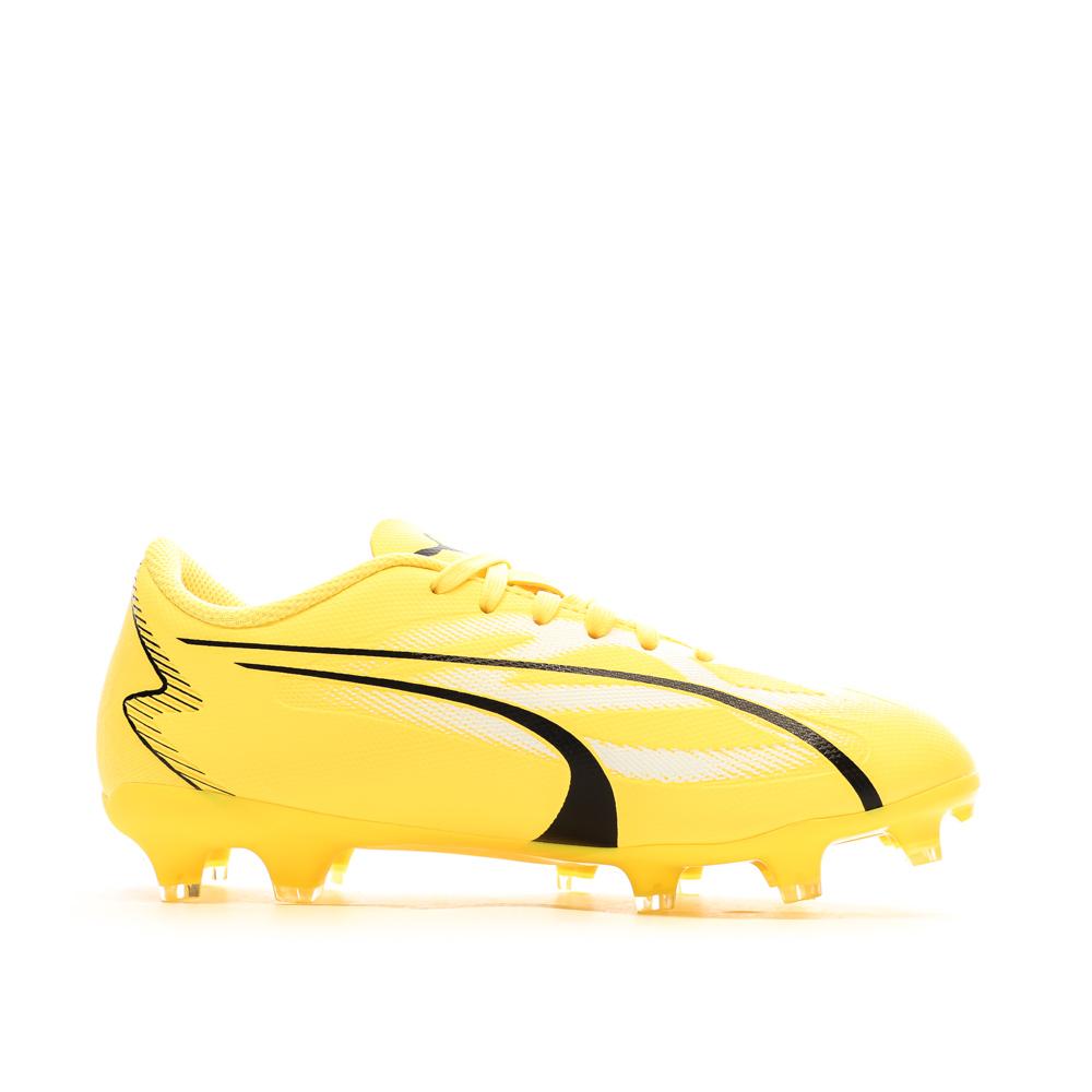 Puma Chaussures de Foot Jaunes Enfant Ultra Play FG/AG