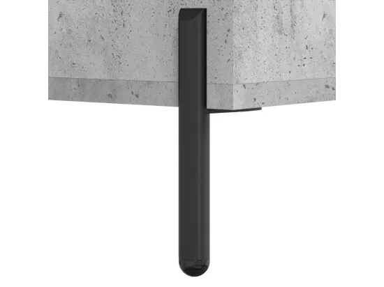 Bureau gris béton 140x50x75 cm bois d'ingénierie