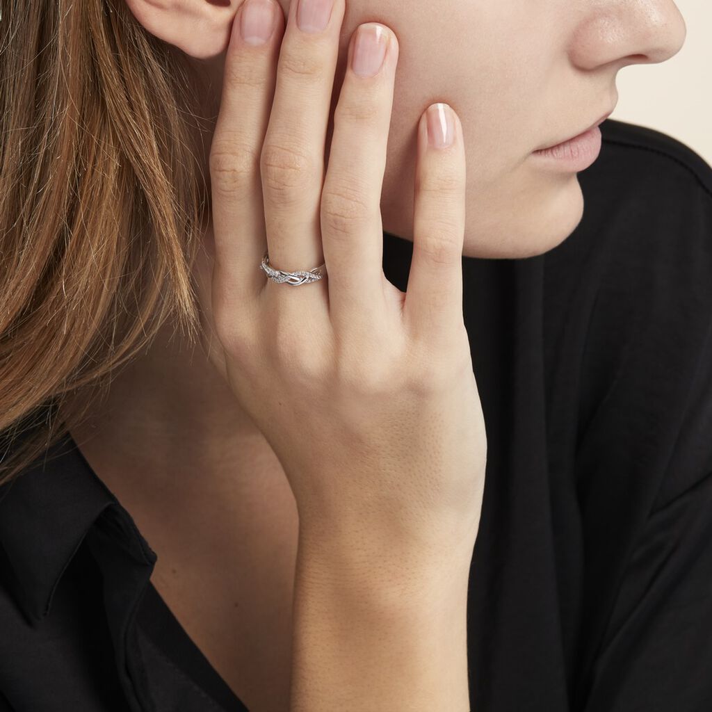 Bague Argent Blanc Cyriaca Oxydes De Zirconium