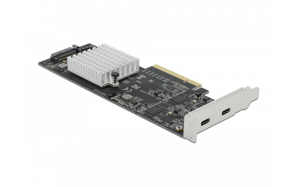 PCI-Express-Karte USB 3.2 Gen2x2 - 2x USB-C<br>PCIe-Schnittstellenkarte mit zwei USB 3.2 Gen. 2x2 Typ-C-Buchsen
