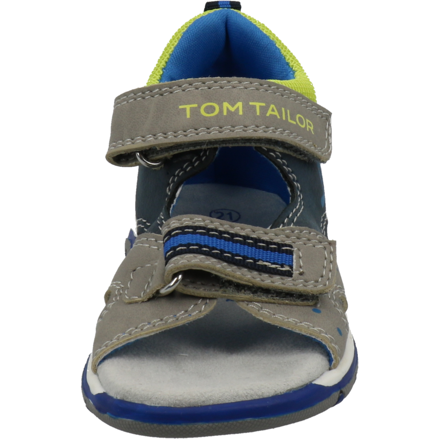 TOM TAILOR Sandale grey-navy-lime