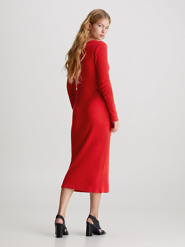 Vestido de malha de mangas compridas