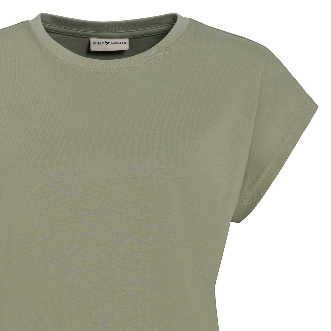 Jonas Nielsen Damen T-Shirt mit überschnittenen Ärmeln oliv