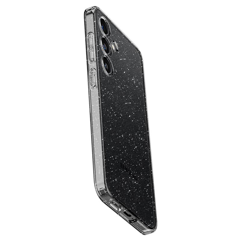 Samsung Galaxy S24 Liquid Crystal Glitter Case Gummi Hülle (ACS07345) - Crystal Quartz (Transparent)