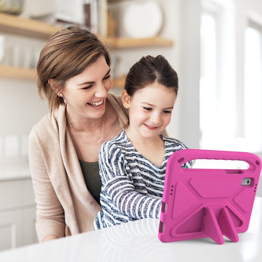 Lenovo Tab M9 Stossfeste Kinder Schaumstoff Hülle mit Griff   Kickstand - Pink