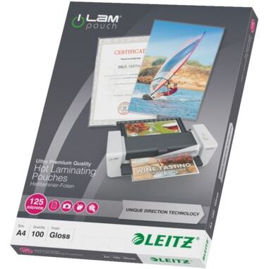 Pochettes de plastification Leitz iLAM A4 2 x 125 µ brillantes - Boite de 100
