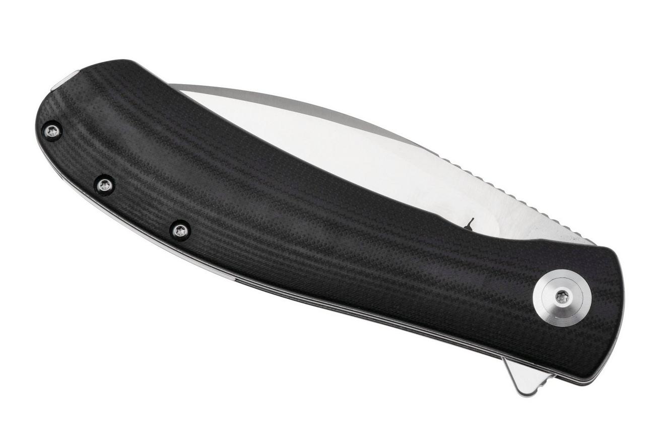Trollsky Knives Mandu XL MT014-XL Satin D2, Black G10 zakmes