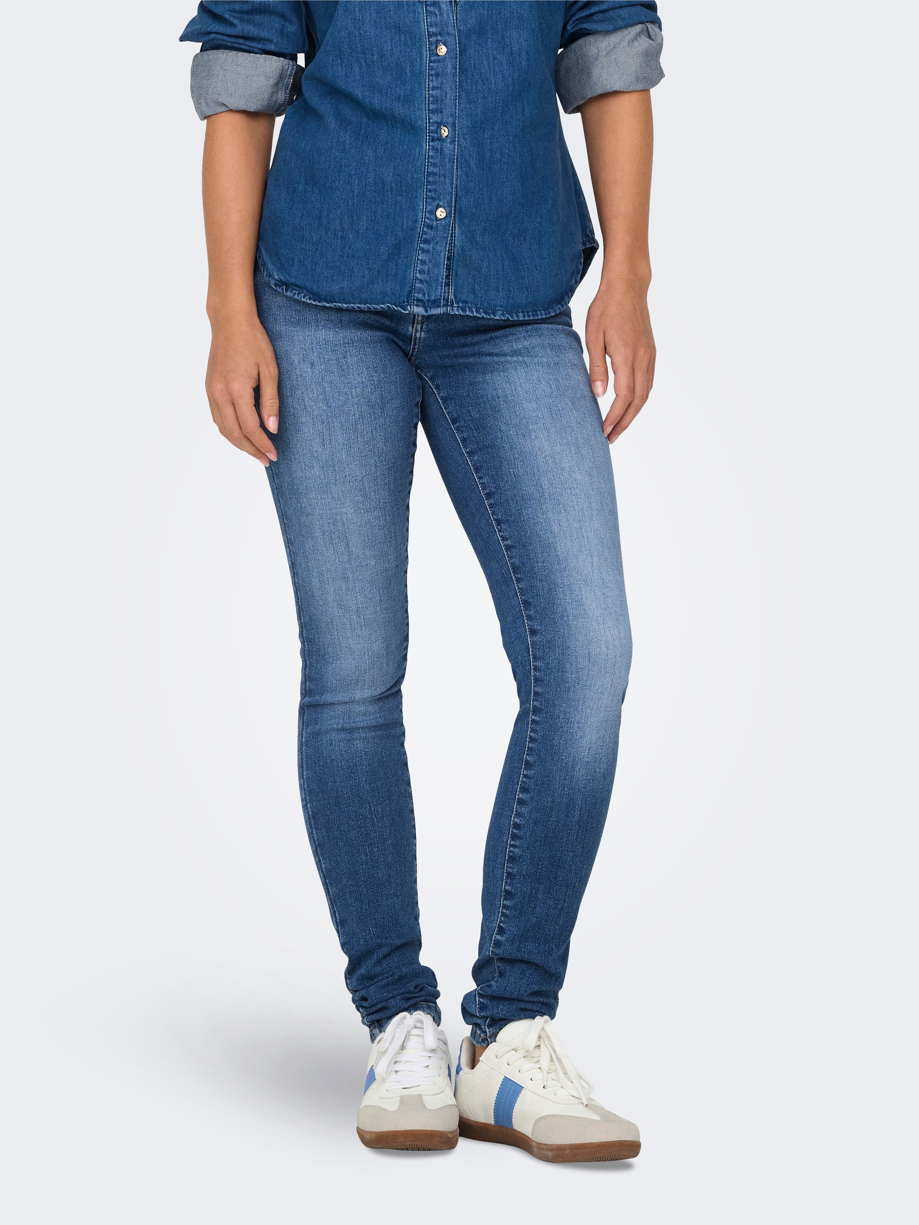ONLBLUSH Mittlere Taille Skinny Fit Jeans Medium Blue Denim