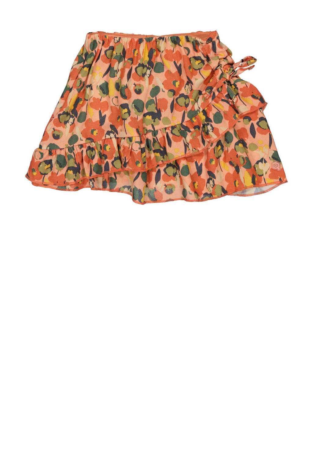 Quapi rok BEVERLY met all over print en ruches roze/groen/oranje