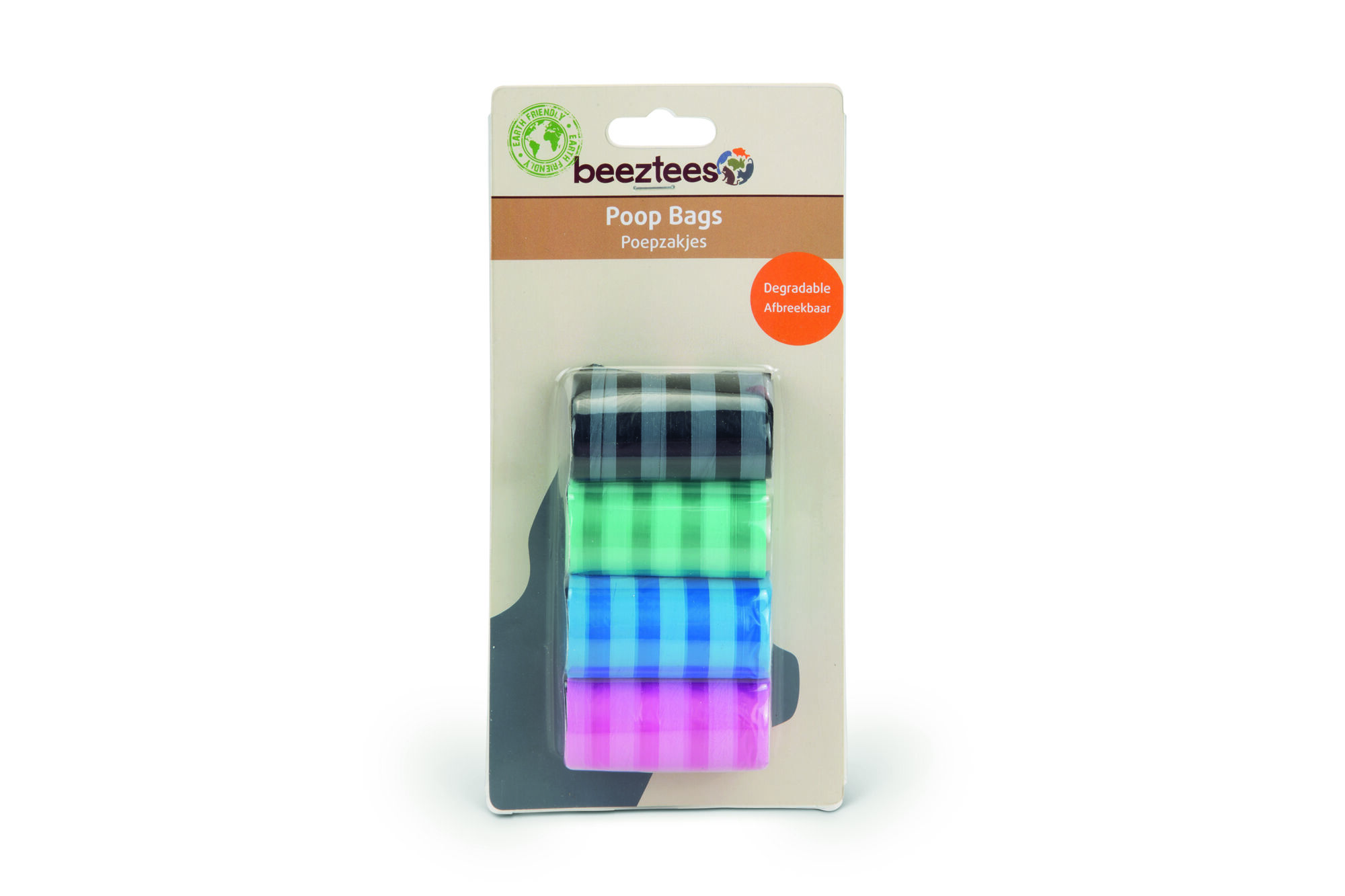 Beeztees navulling - Poepzakjes - 4 Stuks - Streep