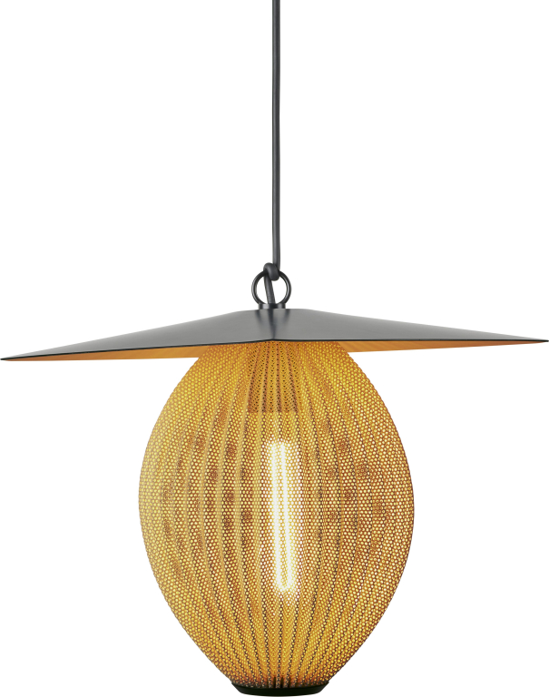 Gubi Satellite hanglamp buiten Ø22 mustard gold semi matt