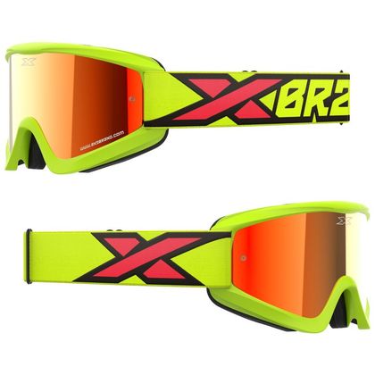 Masque cross EKS GOX FLAT OUT MIRROR FLO YELLOW/BLACK/FIRE - RED MIRROR 2023 - Jaune