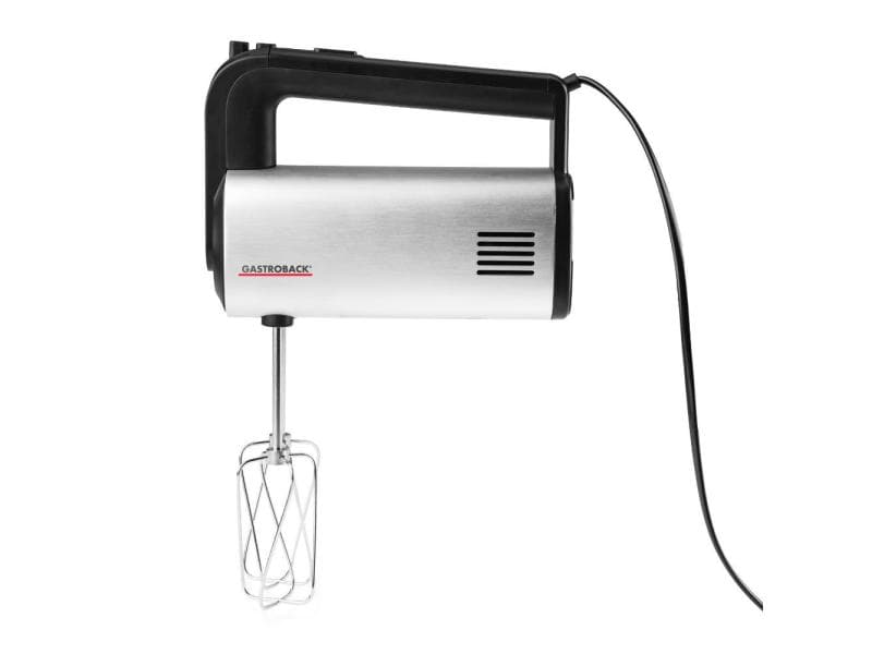 Gastroback Handmixer Pro Schwarz/Silber 3 in 1 - Handmixer, Rührstab und Schnell zerkleiner