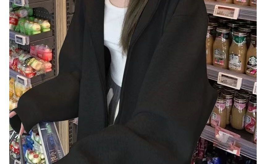 Dream Drop - Effen oversized hoodie met rits