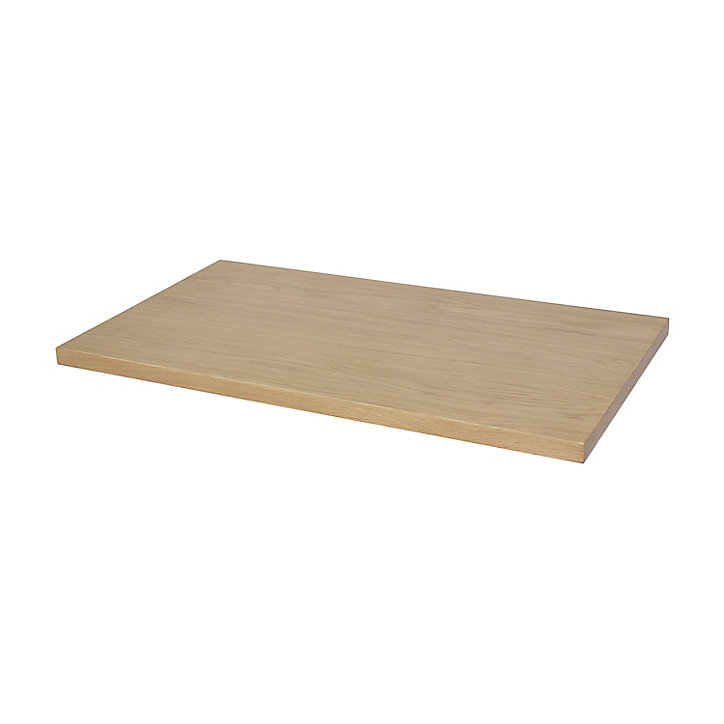 Plan de toilette GoodHome Perma placage chêne 80 cm