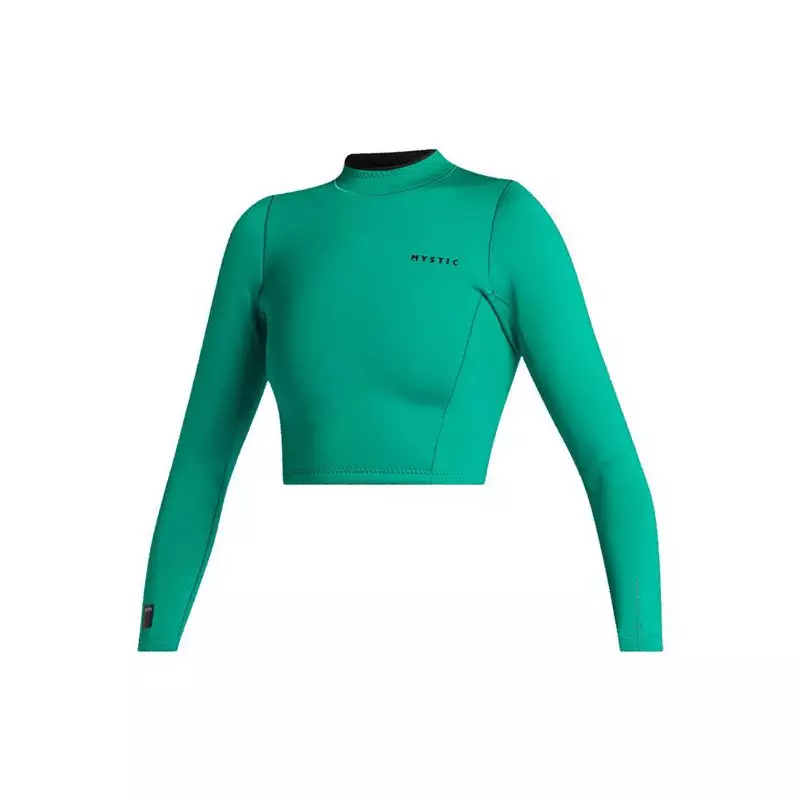 Top néoprène femme MYSTIC Lunar L/S Crop Top Neoprene 2mm Green