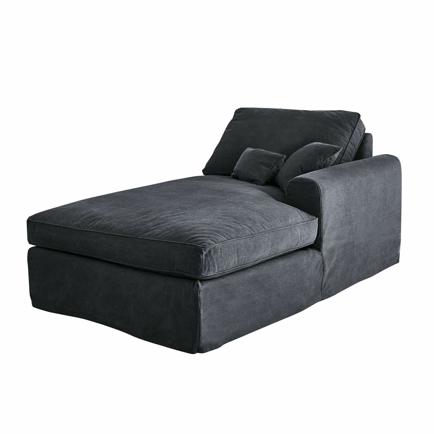 Chaiselongue Seaford Armlehne rechts | dunkelgrau