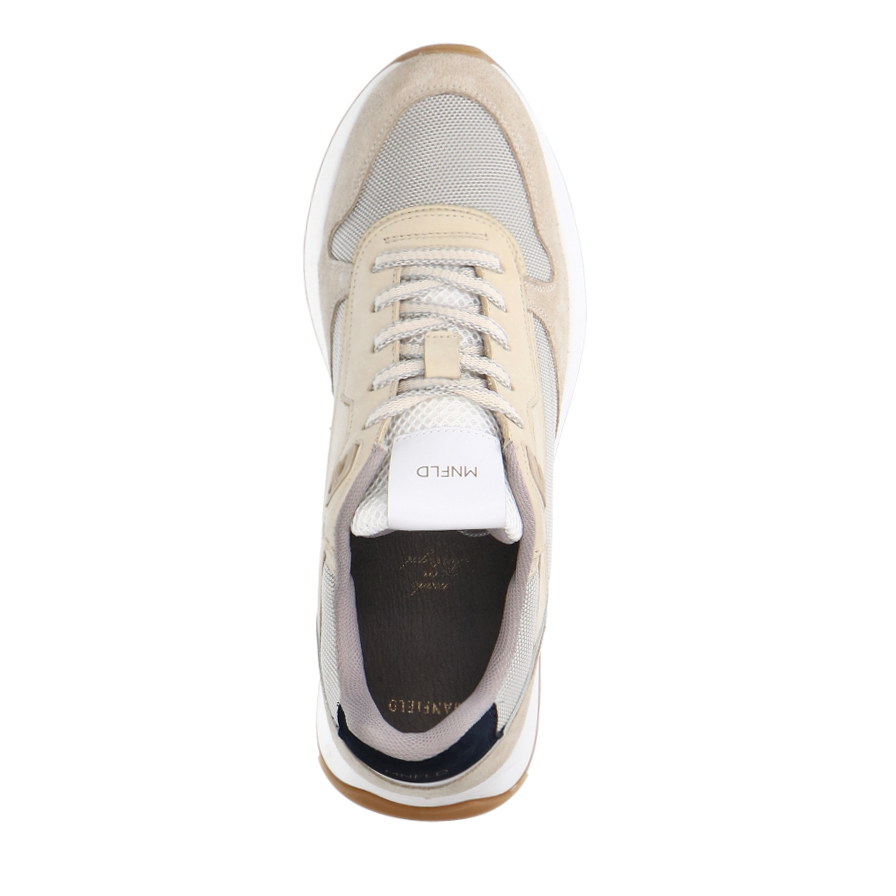 Beige leren sneakers