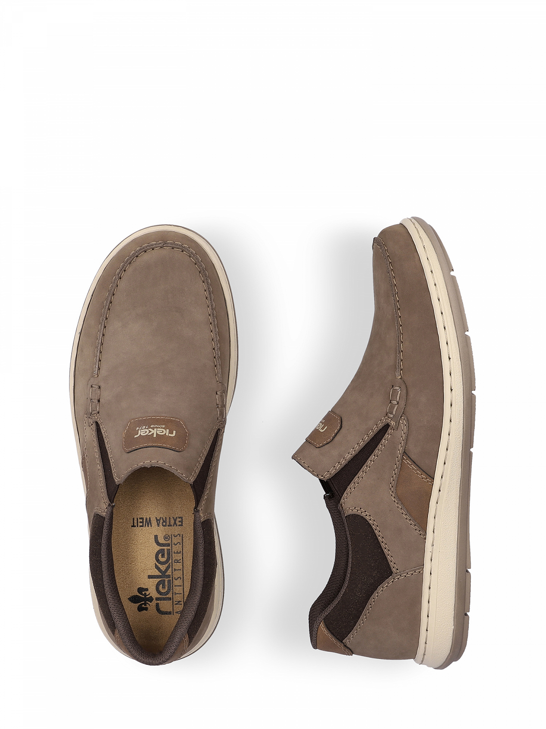 Rieker Slip in Loafer wide Fit Brown