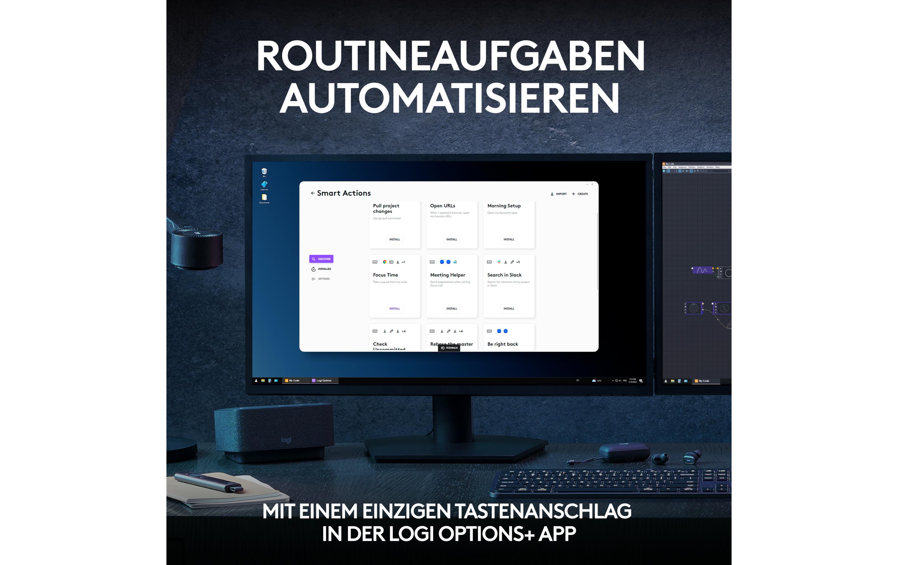 Tastatur-Maus-Set MX Keys S Combo<br>Komfortables Tastatur- und Maus-Set mit Multi-Device Kopplung und intelligenter Tastaturbeleuchtung