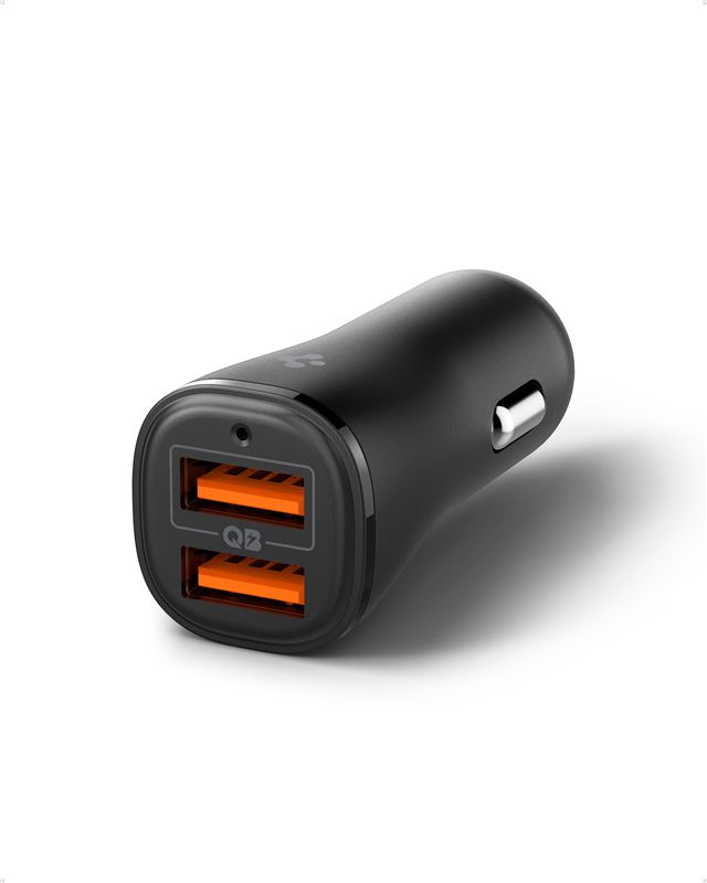 (30W) Dual USB A Essential Auto KFZ Ladegerät Schnellladegerät für Zigarettenanzünder Power Delivery (ACP08700) - Schwarz